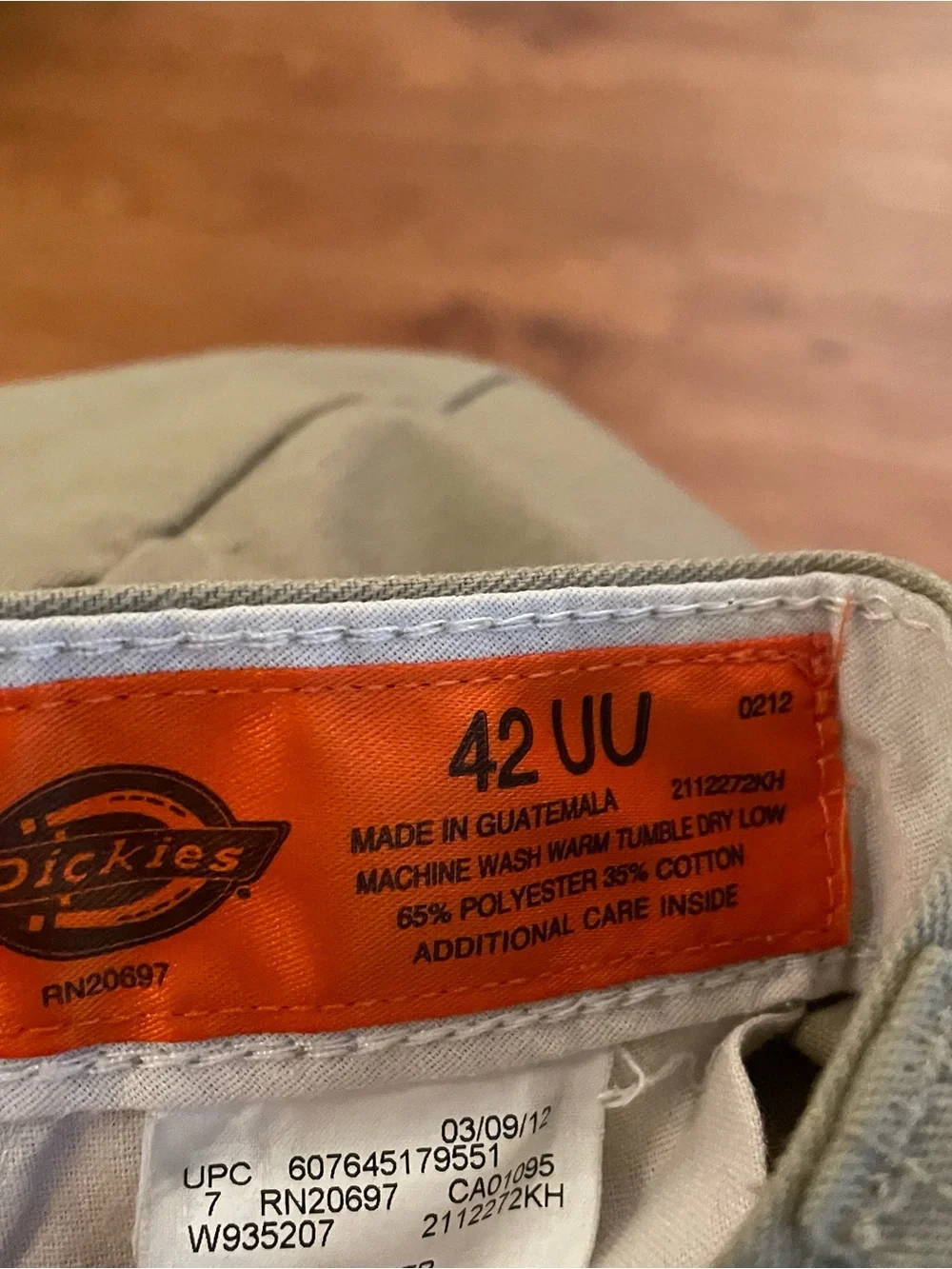 Dickies Pants 42x33‎ Lot Of 2 Khaki Flat Front Cell Pocket